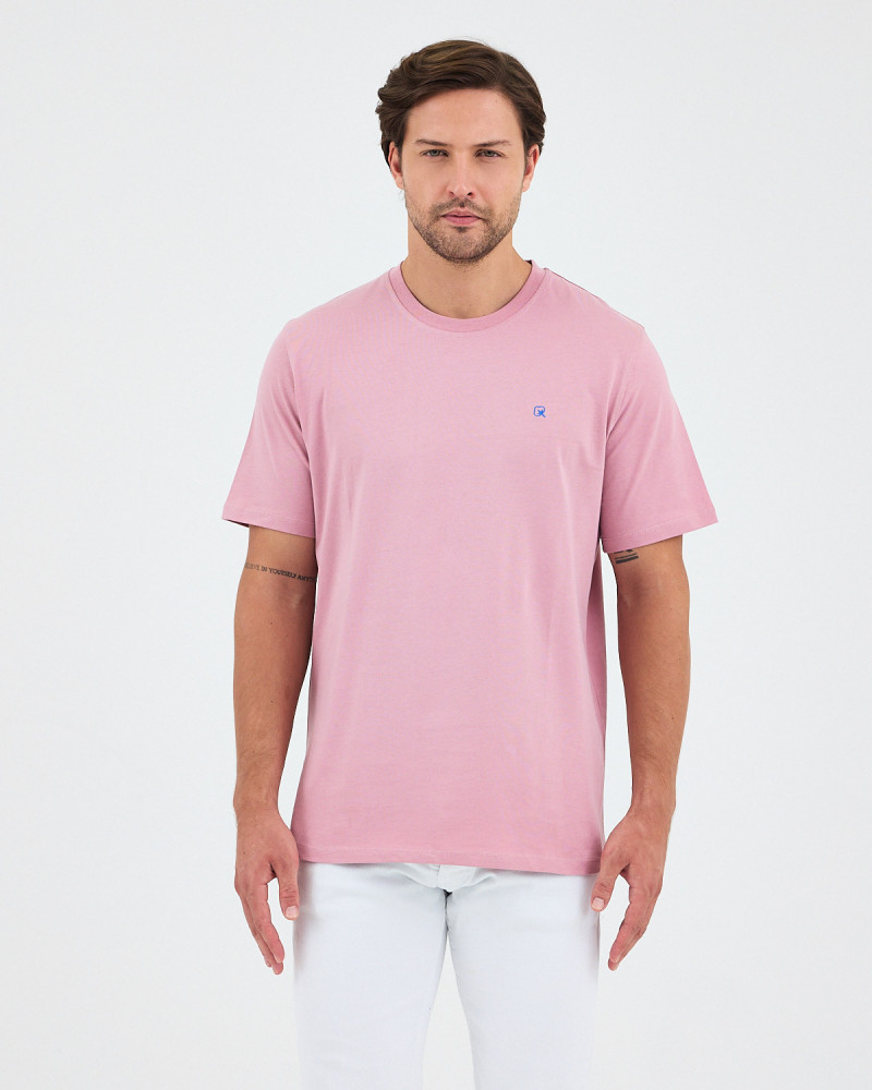 Unisex T-shirt with contrasting embroidered logo | “HERE I AM” Collection