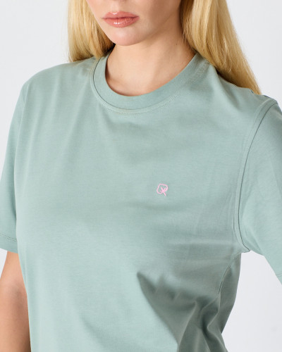 Unisex T-shirt with contrasting embroidered logo | “HERE I AM” Collection