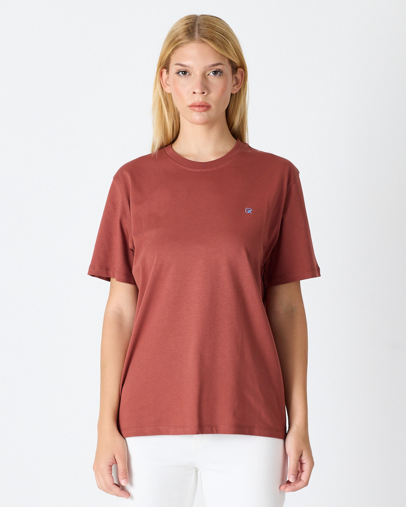 Unisex T-shirt with contrasting embroidered logo | “HERE I AM” Collection