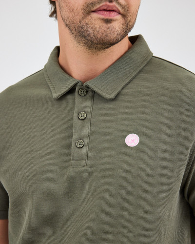 Unisex polo shirt with embroidered logo patch | "I AM A PATCH" collection