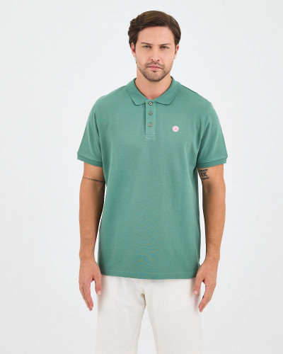 Unisex polo shirt with embroidered logo patch | "I AM A PATCH" collection