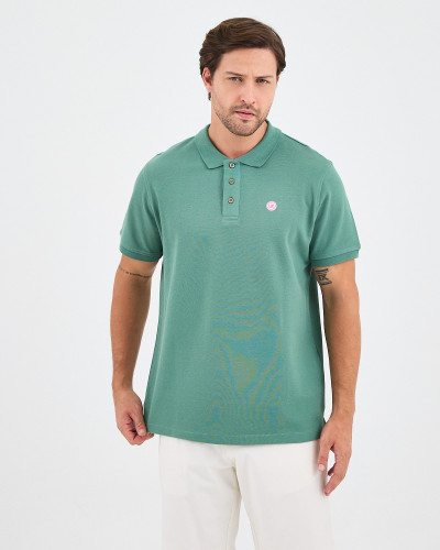 Unisex polo shirt with embroidered logo patch | "I AM A PATCH" collection