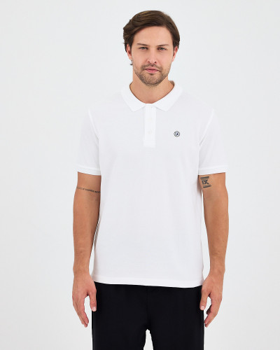 Unisex polo shirt with embroidered logo patch | "I AM A PATCH" collection