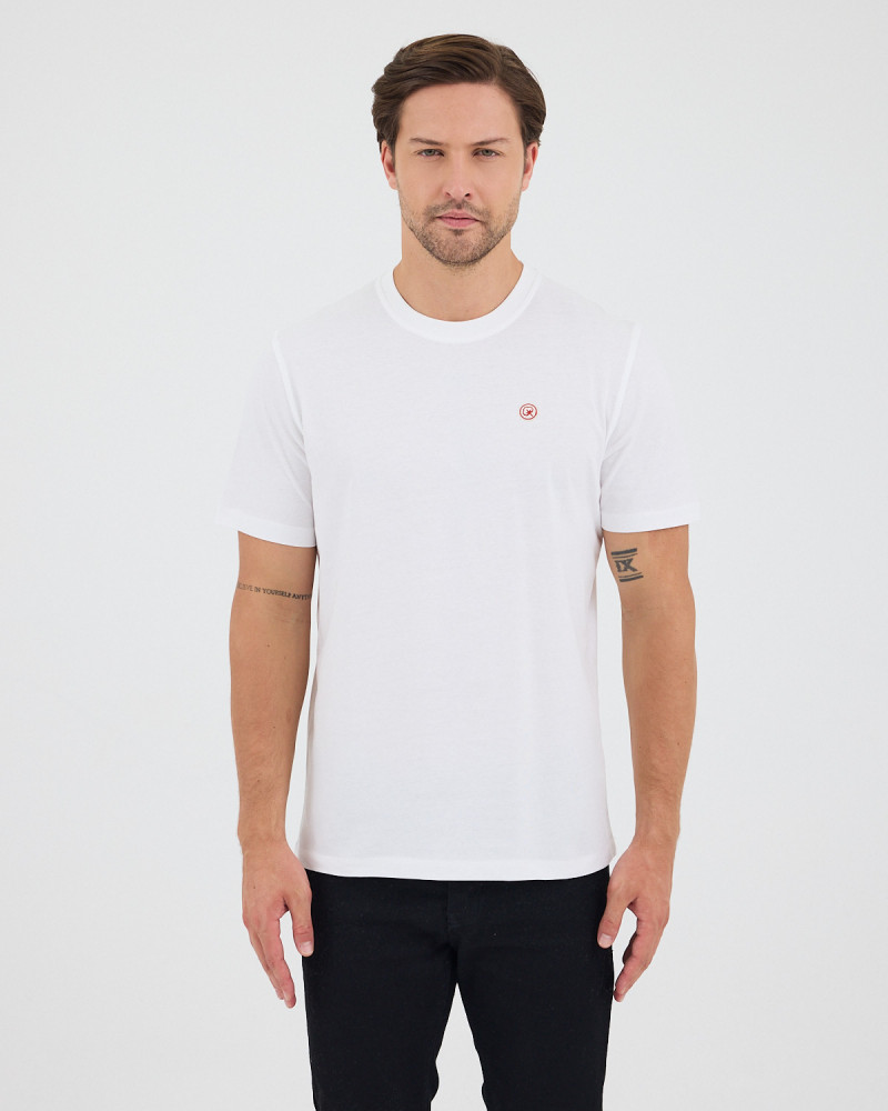 Unisex T-shirt with embroidered logo patch | “I AM A PATCH” Collection