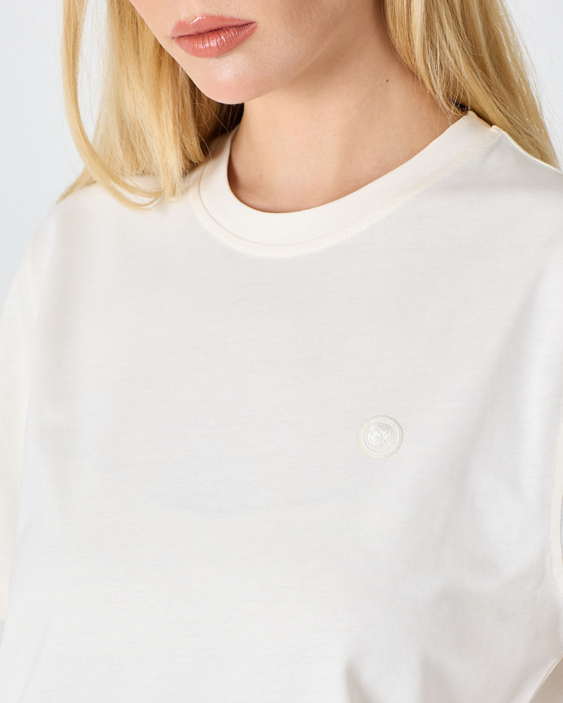 Unisex T-shirt with embroidered logo patch | “I AM A PATCH” Collection