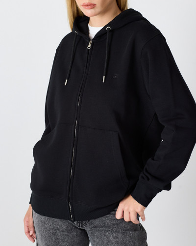 Zip-up sweatshirt with matching embroidered logo | "I Wasn't Here" Collection
