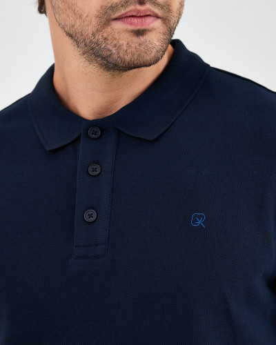 Unisex polo shirt with contrasting embroidered logo | "HERE I AM" collection
