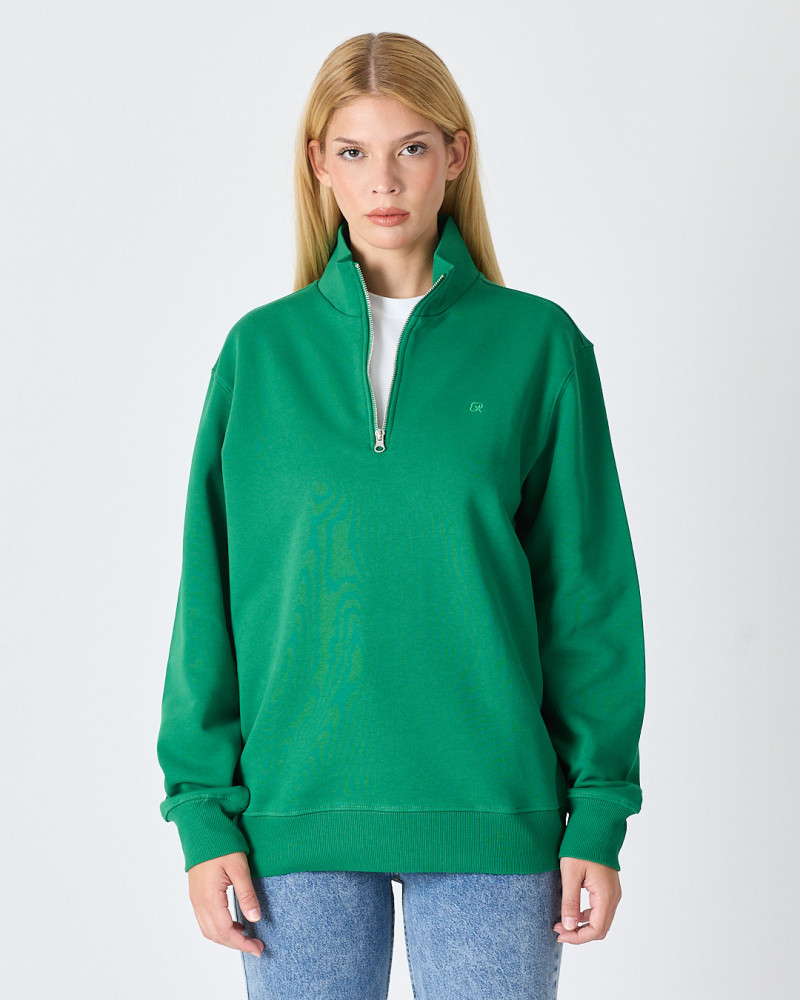 Regular-fit sweatshirt with matching embroidered logo | "I Wasn't Here" Collection