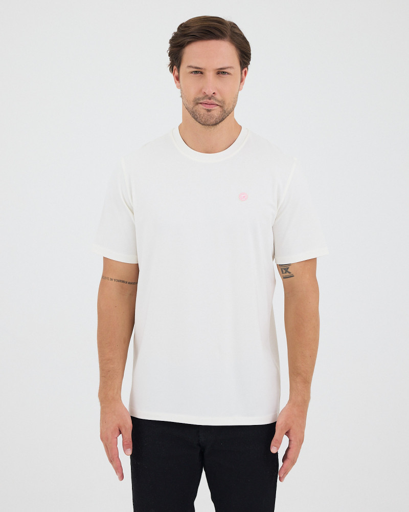 Unisex T-shirt with embroidered logo patch | “I AM A PATCH” Collection