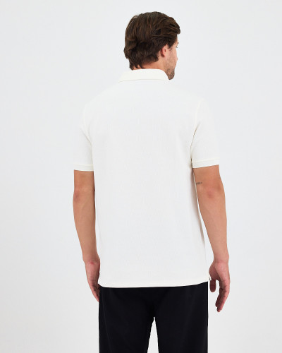 Unisex polo shirt with embroidered logo patch | "I AM A PATCH" collection