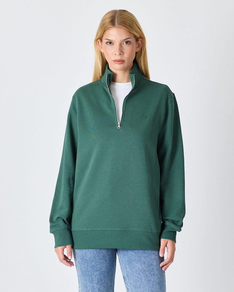 Regular-fit sweatshirt with matching embroidered logo | "I Wasn't Here" Collection