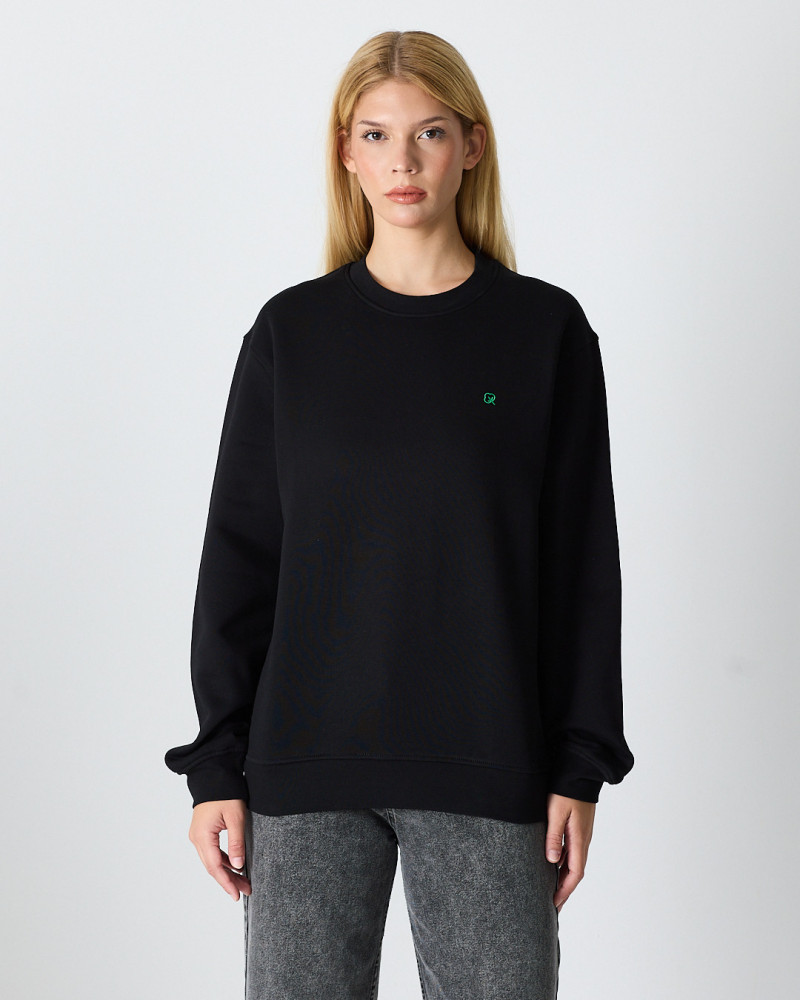 Unisex sweatshirt with contrasting embroidered logo | "HERE I AM" collection