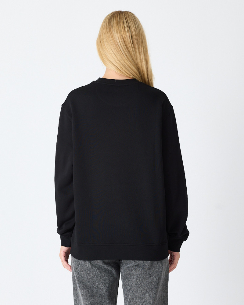 Unisex sweatshirt with contrasting embroidered logo | "HERE I AM" collection