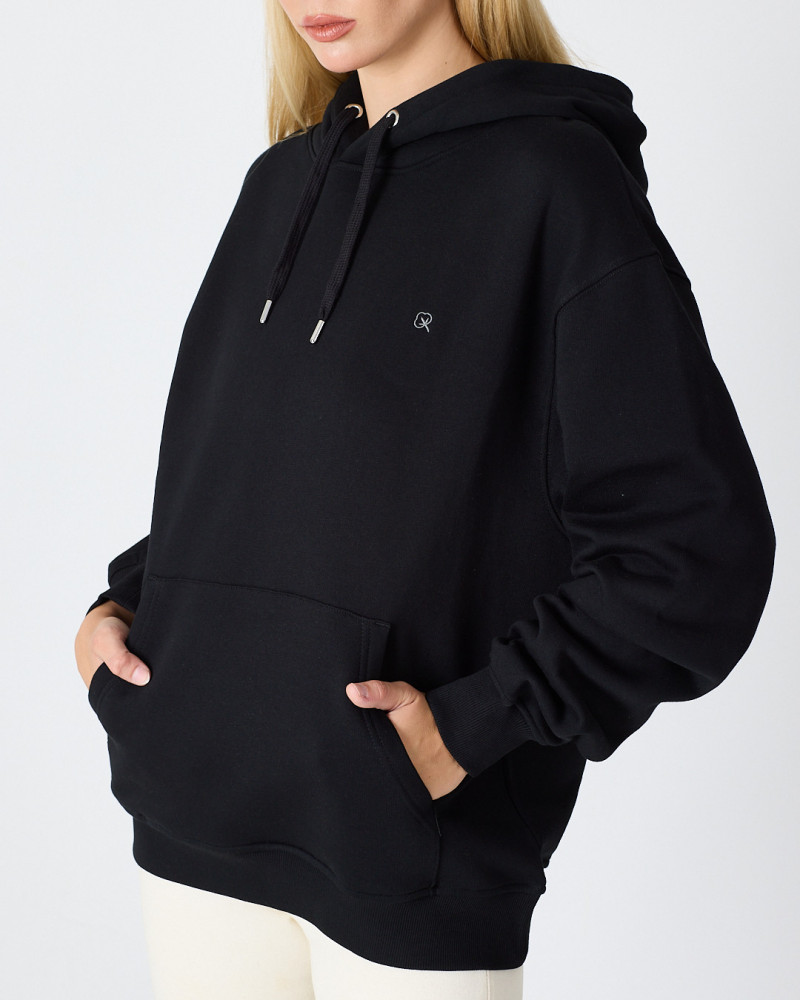 Oversize sweatshirt with contrasting embroidered logo | "HERE I AM" collection