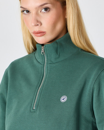 Unisex zip-up sweatshirt with embroidered logo patch | "I AM A PATCH" collection