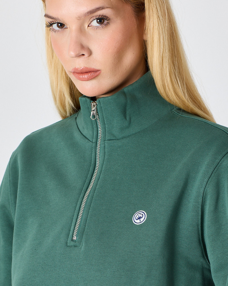 Unisex zip-up sweatshirt with embroidered logo patch | "I AM A PATCH" collection