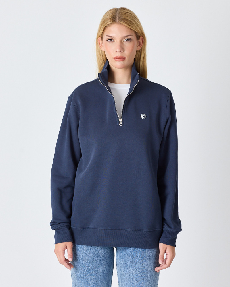 Unisex zip-up sweatshirt with embroidered logo patch | "I AM A PATCH" collection