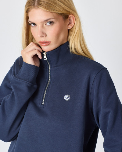 Unisex zip-up sweatshirt with embroidered logo patch | "I AM A PATCH" collection