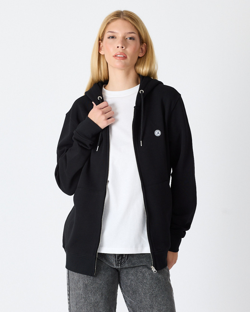 Unisex zip-up sweatshirt with embroidered logo patch | "I AM A PATCH" collection