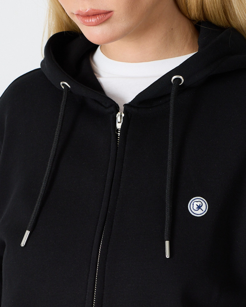 Unisex zip-up sweatshirt with embroidered logo patch | "I AM A PATCH" collection