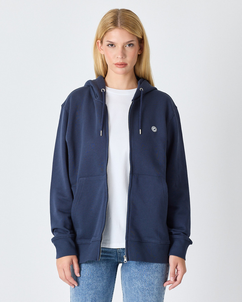 Unisex zip-up sweatshirt with embroidered logo patch | "I AM A PATCH" collection