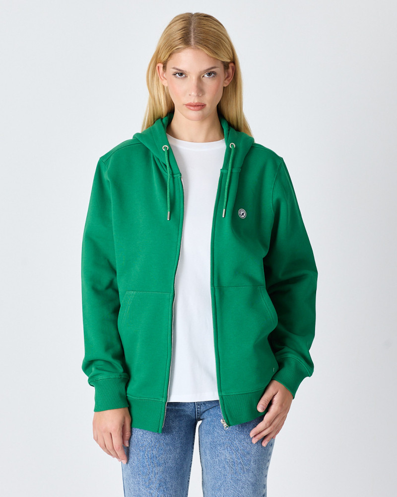 Unisex zip-up sweatshirt with embroidered logo patch | "I AM A PATCH" collection