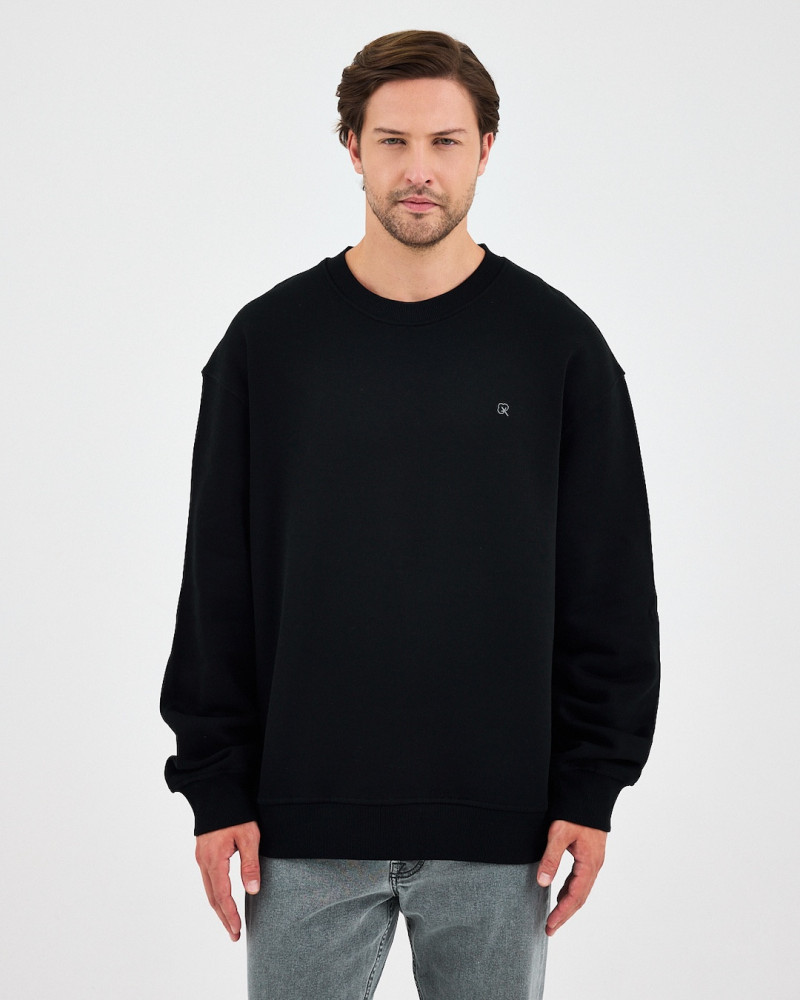 Regular-fit sweatshirt with matching embroidered logo | "I Wasn't Here" Collection