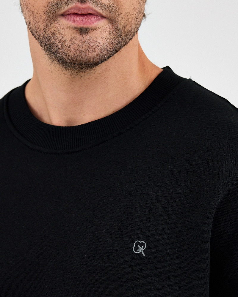 Regular-fit sweatshirt with matching embroidered logo | "I Wasn't Here" Collection