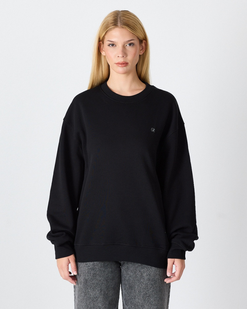 Regular-fit sweatshirt with matching embroidered logo | "I Wasn't Here" Collection