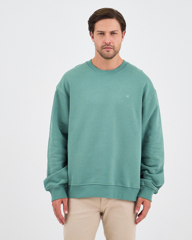 Regular-fit sweatshirt with matching embroidered logo | "I Wasn't Here" Collection