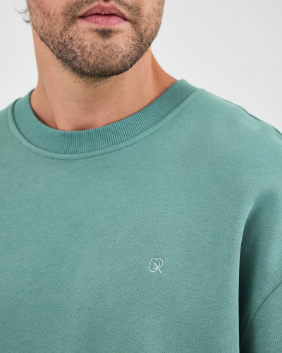 Regular-fit sweatshirt with matching embroidered logo | "I Wasn't Here" Collection