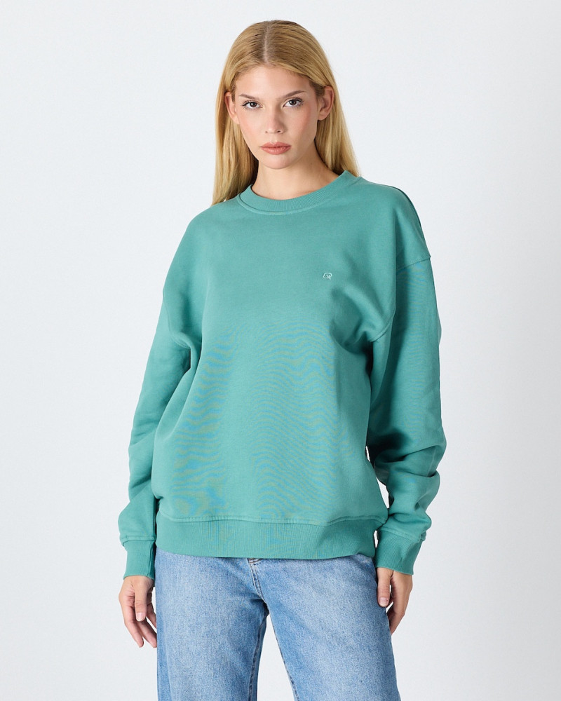 Regular-fit sweatshirt with matching embroidered logo | "I Wasn't Here" Collection