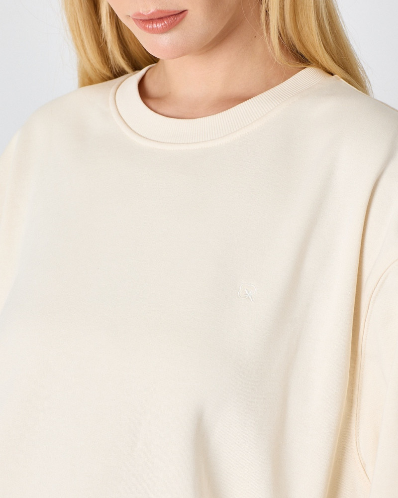 Regular-fit sweatshirt with matching embroidered logo | "I Wasn't Here" Collection