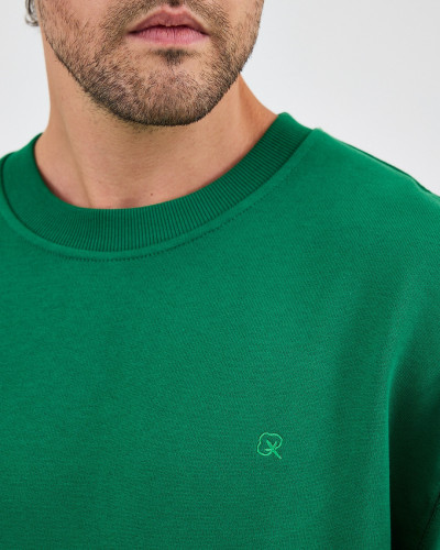 Regular-fit sweatshirt with matching embroidered logo | "I Wasn't Here" Collection
