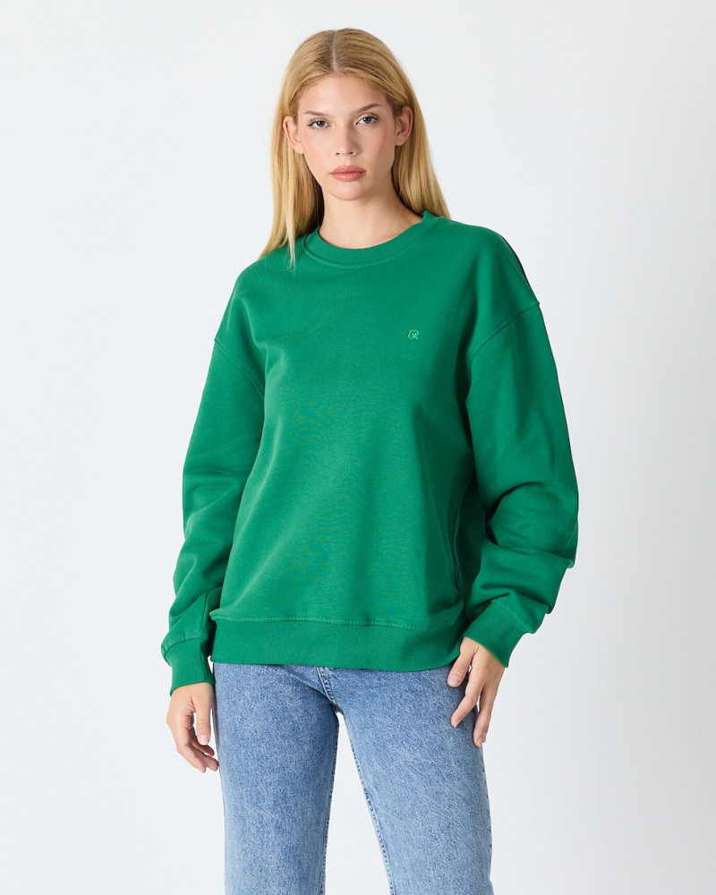 Regular-fit sweatshirt with matching embroidered logo | "I Wasn't Here" Collection