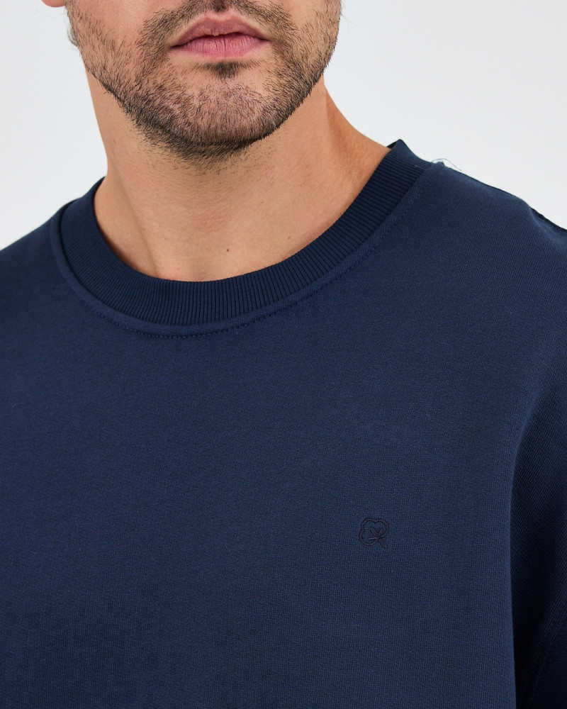 Regular-fit sweatshirt with matching embroidered logo | "I Wasn't Here" Collection