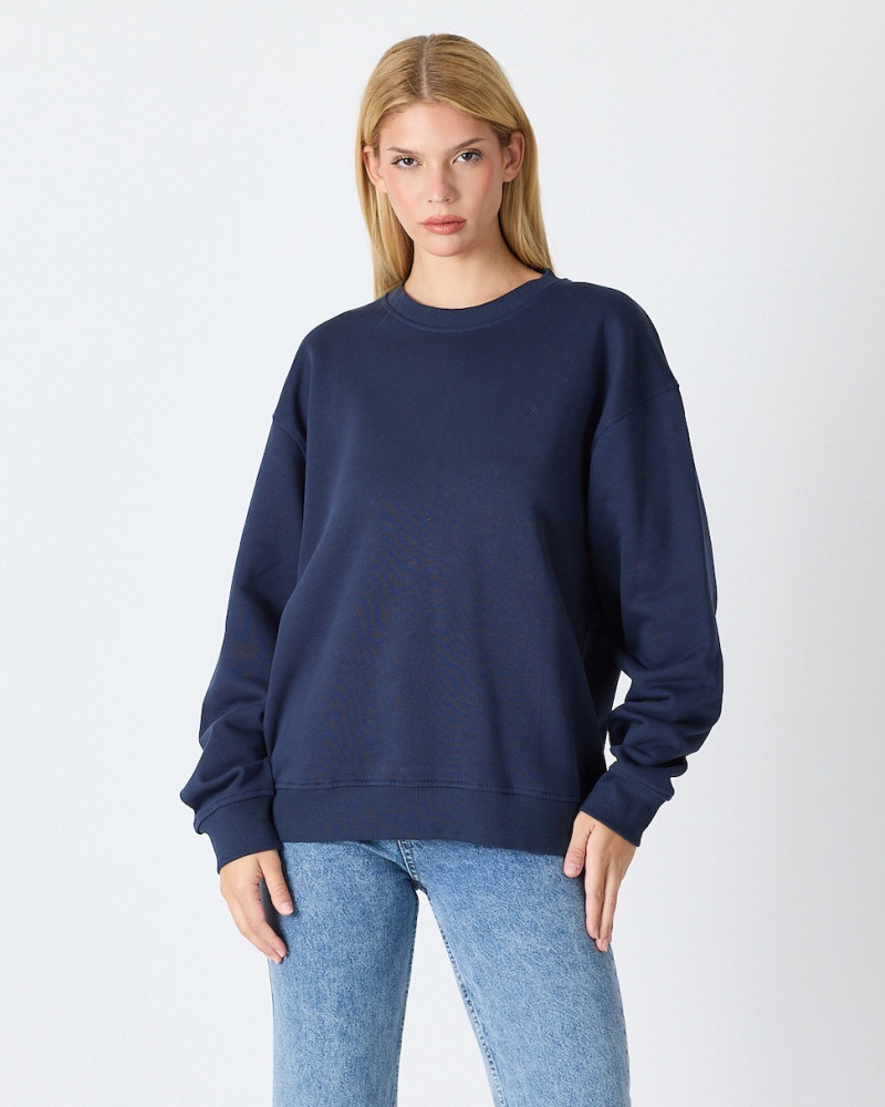 Regular-fit sweatshirt with matching embroidered logo | "I Wasn't Here" Collection