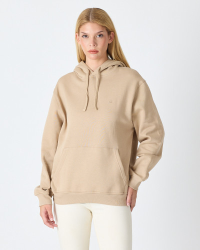 Sudadera Capucha Regular Unisex con logo bordado al tono