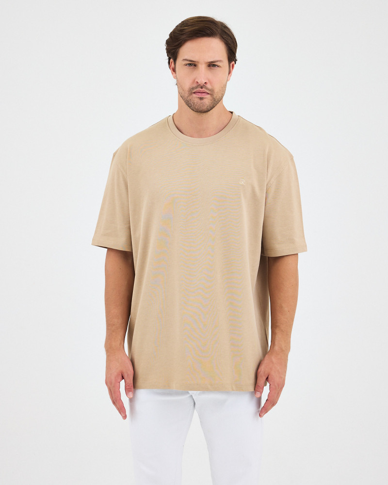 Unisex T-shirt with tone-on-tone embroidered logo | “I Wasn't Here” Collection
