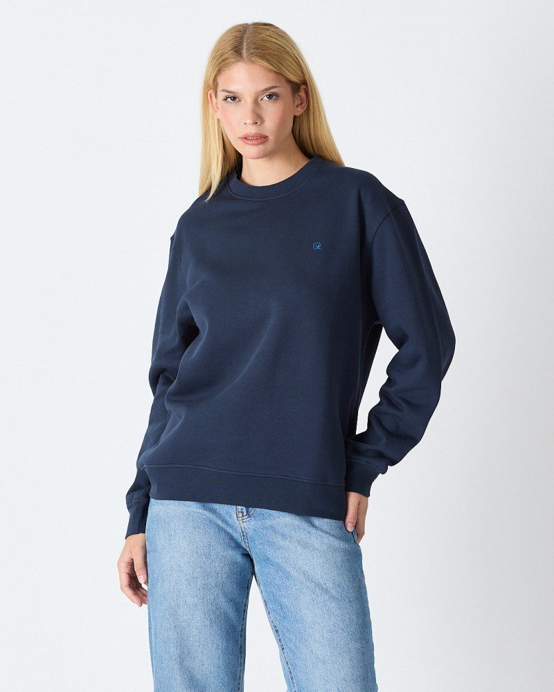 Regular-fit sweatshirt with matching embroidered logo | "I Wasn't Here" Collection