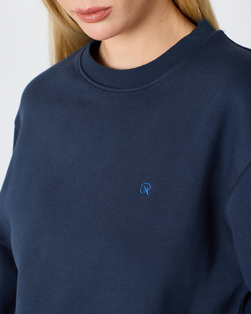Regular-fit sweatshirt with matching embroidered logo | "I Wasn't Here" Collection