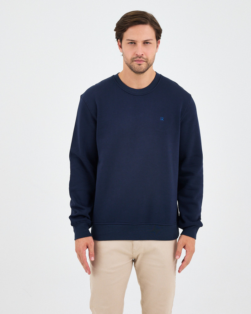 Regular-fit sweatshirt with matching embroidered logo | "I Wasn't Here" Collection
