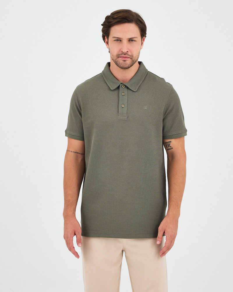 Unisex polo shirt with matching embroidered logo | "I Wasn't Here" Collection