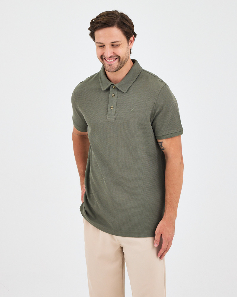 Unisex polo shirt with matching embroidered logo | "I Wasn't Here" Collection