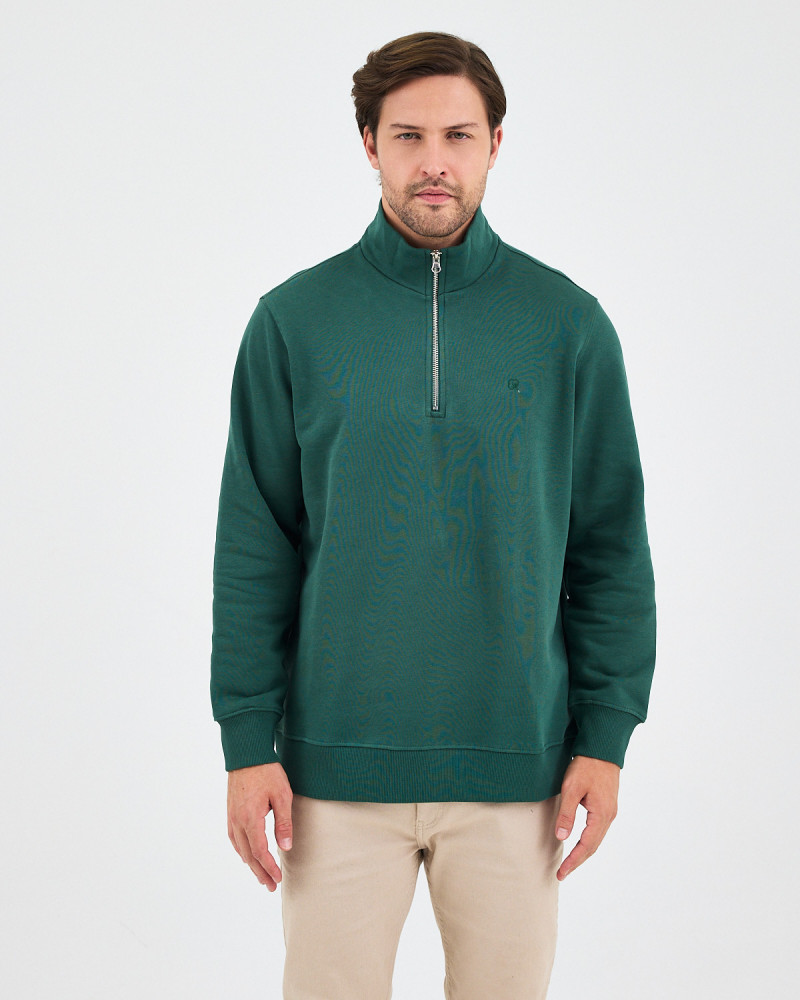 Regular-fit sweatshirt with matching embroidered logo | "I Wasn't Here" Collection