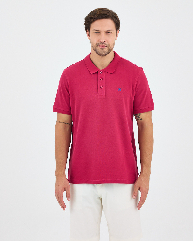 Unisex polo shirt with contrasting embroidered logo | "HERE I AM" collection