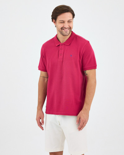 Unisex polo shirt with contrasting embroidered logo | "HERE I AM" collection