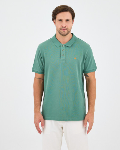 Unisex polo shirt with contrasting embroidered logo | "HERE I AM" collection