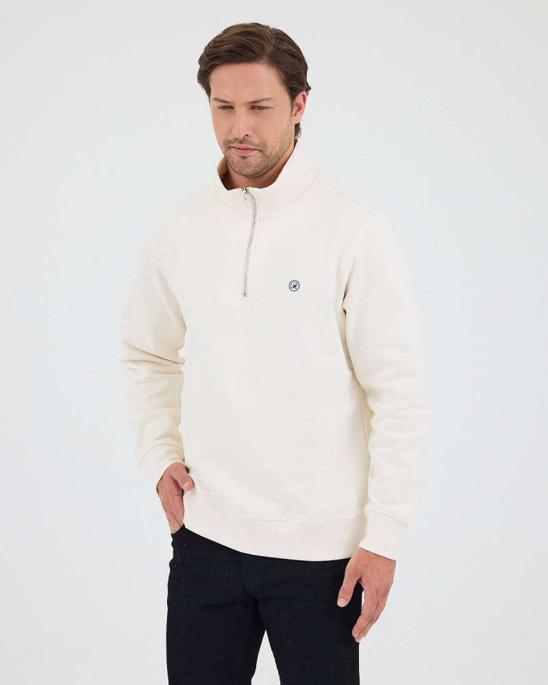 Unisex zip-up sweatshirt with embroidered logo patch | "I AM A PATCH" collection