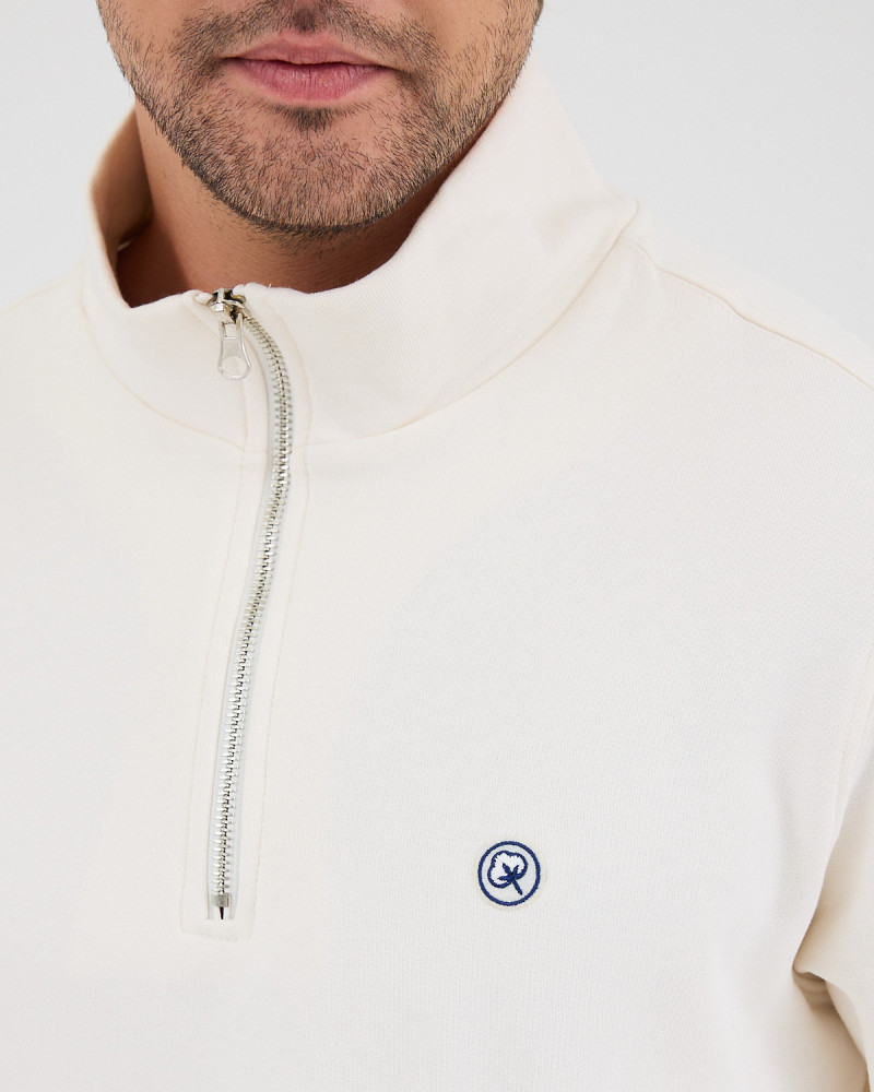 Unisex zip-up sweatshirt with embroidered logo patch | "I AM A PATCH" collection